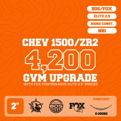 Chevrolet Silverado 1500 — 4,200kg GVM Upgrade, 2" Lift with Fox 2.5" Shocks, 200kg Leaf — Outback Kitters package graphic
