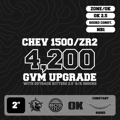 Chevrolet Silverado 1500 — 4,200kg GVM Upgrade, 2" Lift, UCA, OK 2.5" Shocks, 600kg Leaf — Outback Kitters package graphic