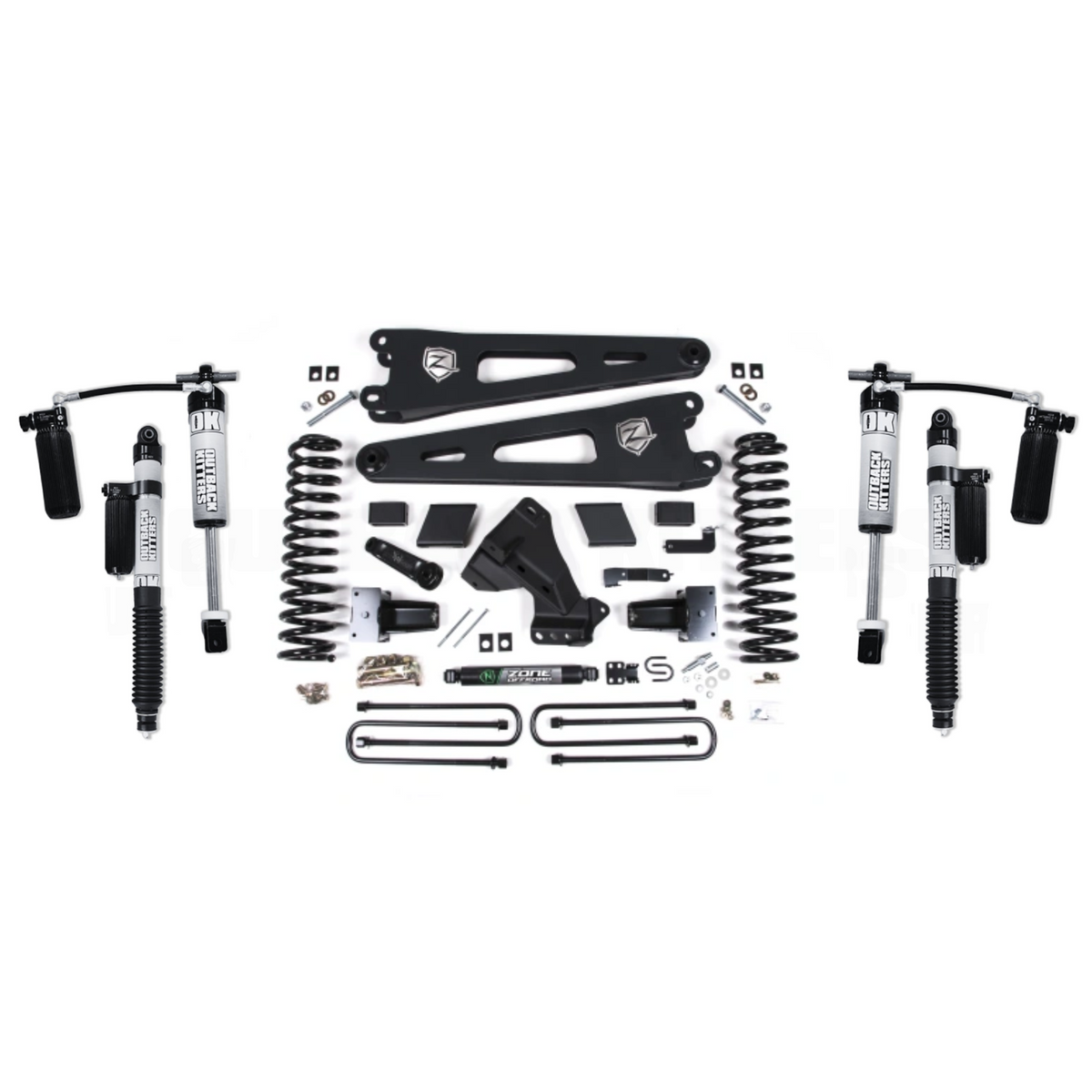 5" Lift Kit with OK 2.5" Shocks suits Ford F-250 Super Duty/F-350 Super Duty (20-22) by Zone Offroad