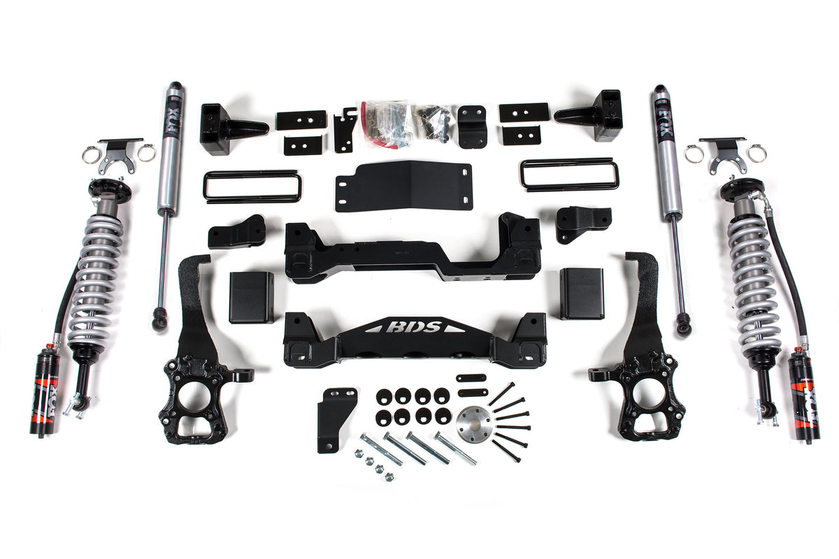 6" Lift Kit with Fox 2.5" Front Coilover Shocks suits Ford F-150 (15-20) by BDS Suspension