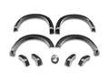 2" Smooth Pocket/Rivet Style Fender Flares, Black, Front & Rear