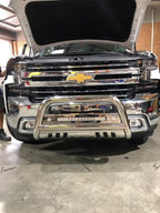 Polished SS Nudge Bar with DBL Row Light Bar