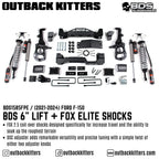 BDS Suspension - 6" Lift Kit for 2021+ Ford F150 with Fox 2.5 Performance Elite Shocks - Outback Kitters