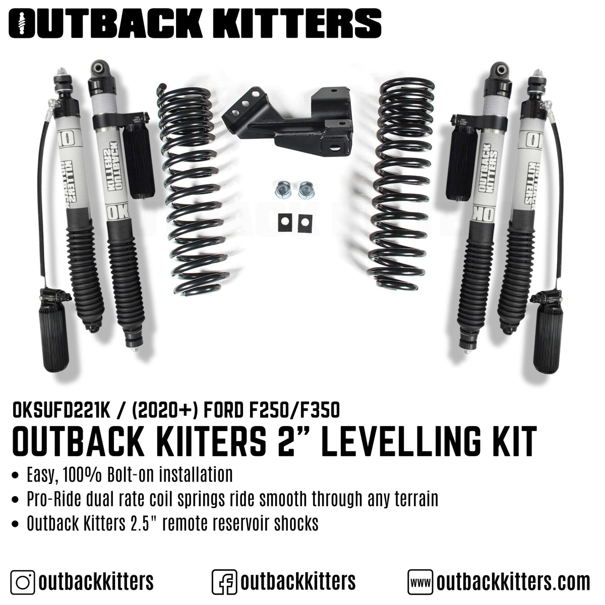 2" Levelling Kit with OK 2.5" Shocks