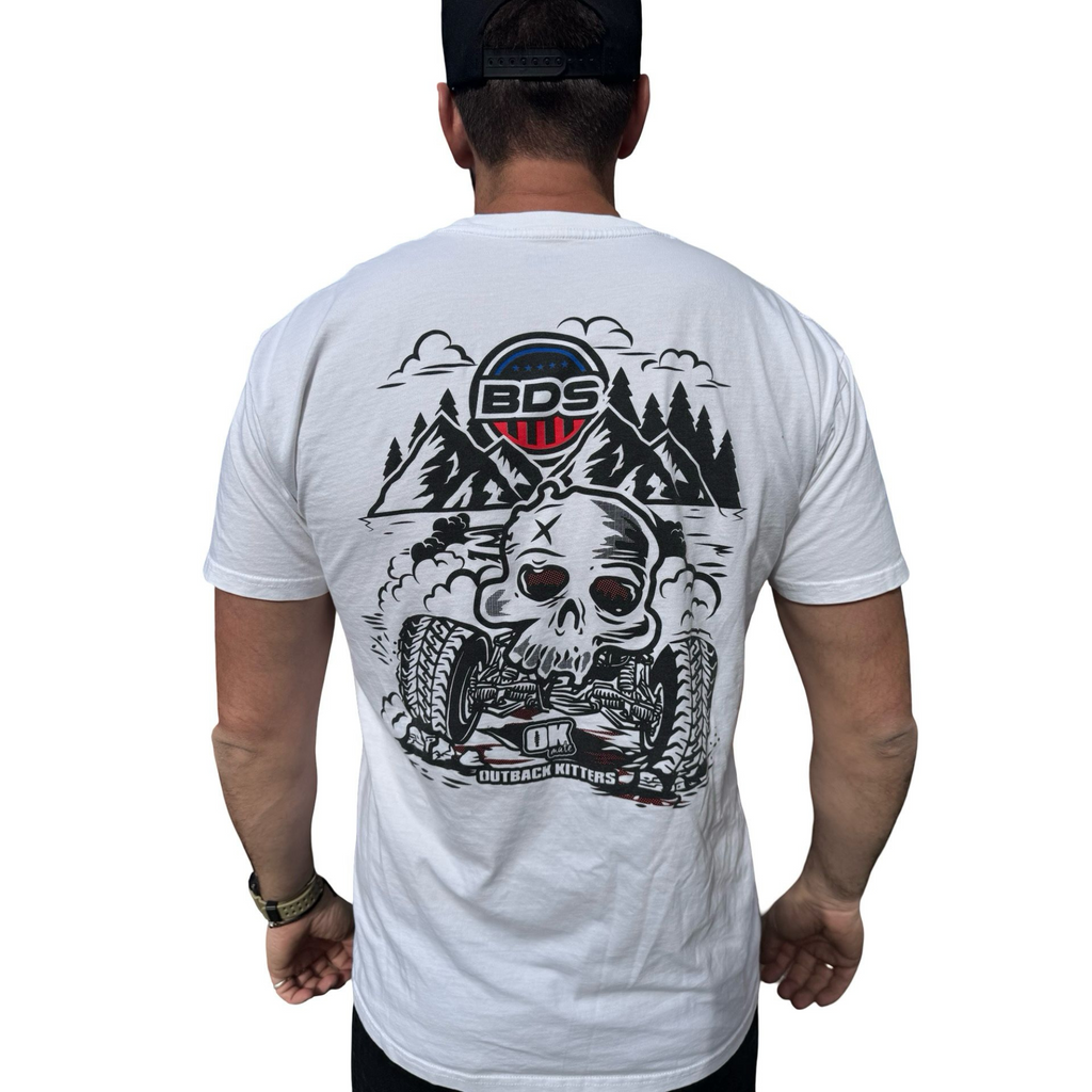 Outback Kitters x BDS Suspension 'Mountaineering' White Tee