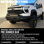 Outback Kitters Silverado 2500 (2020-2024+) Pre Runner Bar - Outback Kitters