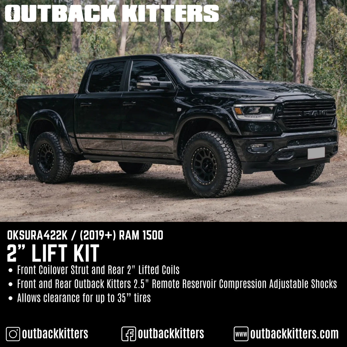 Outback Kitters 2" Lift Kit for Ram 1500 DT - Outback Kitters