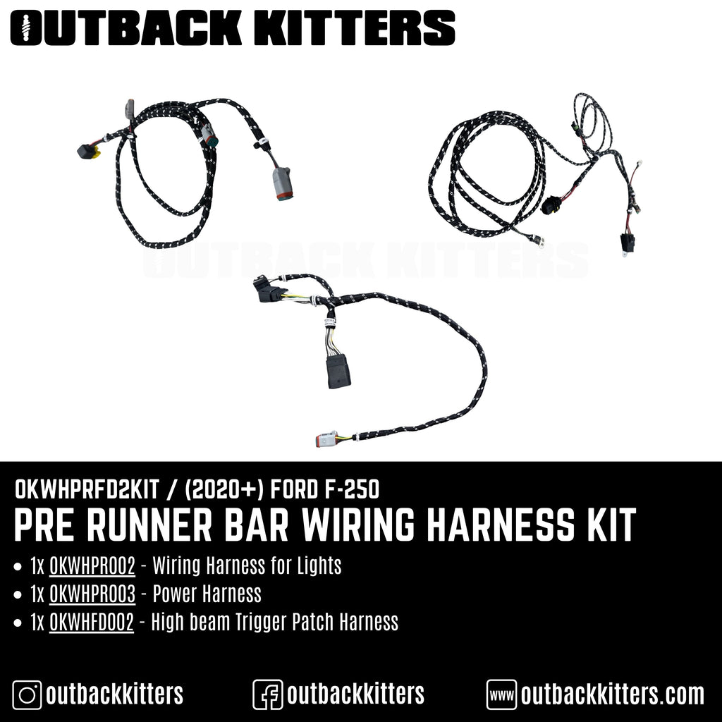 Pre Runner Bar Wiring Harness Kit for (2020+) Ford F-250 - Outback Kitters