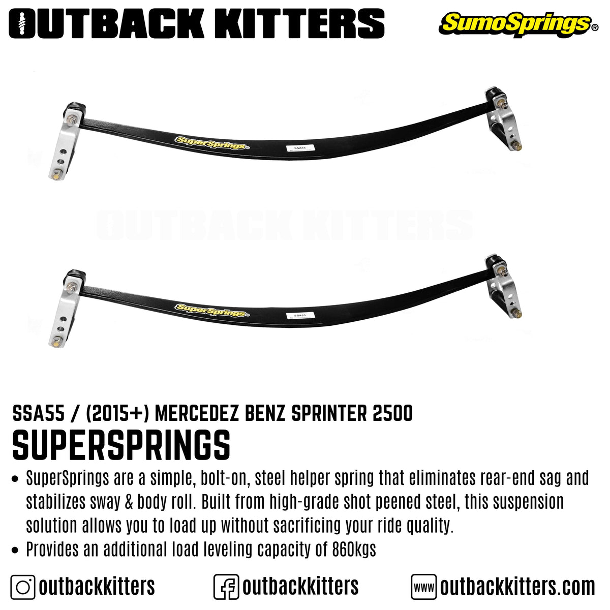 SuperSprings to suit 2016+ Mercedes-Benz Sprinter 2500 - Outback Kitters