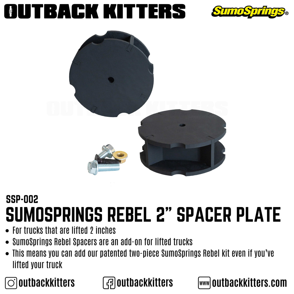 SumoSprings Rebel Spacer Plate - Outback Kitters
