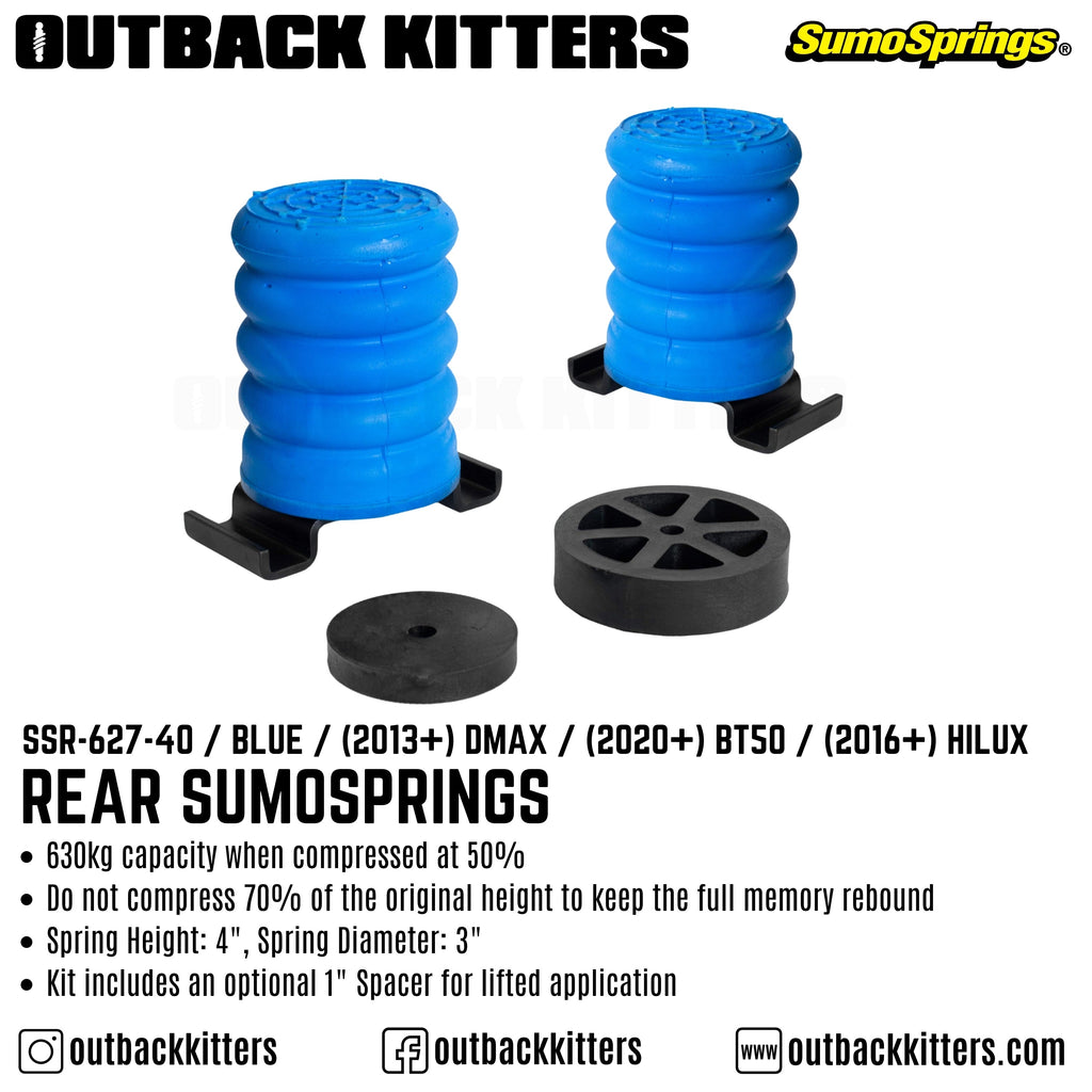 Rear SumoSprings for Isuzu Dmax 2013+/Hilux 2016+ - Outback Kitters