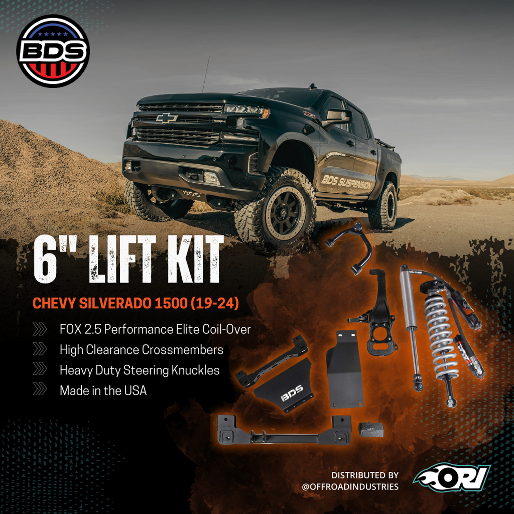 BDS 6 Inch Lift Kit | FOX 2.5 Performance Elite Coil-Over | Chevy Silverado 1500 (19-25)
