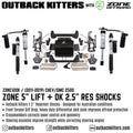 OK with Zone Offroad 5" Lift Kit for 2011-2019 Chev/GMC 2500 - Outback Kitters