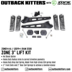 OK with Zone Offroad 3" Lift Kit for 2019+ Ram 2500 - Outback Kitters