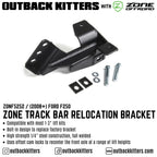 OK with Zone Offroad Track Bar Relocation Bracket for 1-3" Lift Kit for 2008+ Ford F250 - Outback Kitters