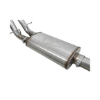 Vulcan Series 4inch to Dual 3inch 304 Stainless Steel Cat-Back Exhaust System (Black tip)