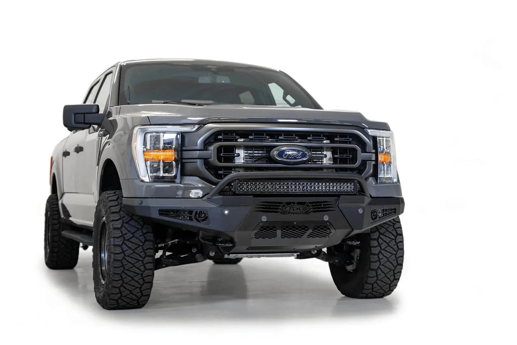 Addictive Desert Designs 2021 - 2023 FORD F - 150 HONEYBADGER FRONT BUMPER W/ TOP HOOP - Offroad Industries