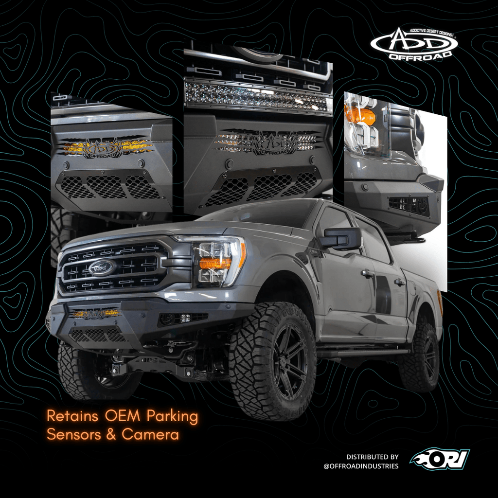 Addictive Desert Designs FORD F - 150 HONEYBADGER FRONT BUMPER 21 - 23 - Offroad Industries