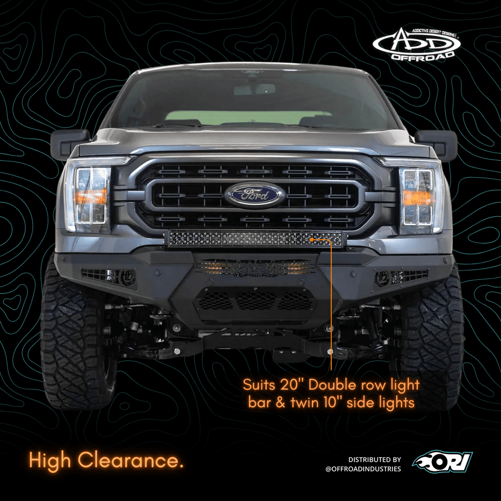 Addictive Desert Designs FORD F - 150 HONEYBADGER FRONT BUMPER 21 - 23 - Offroad Industries