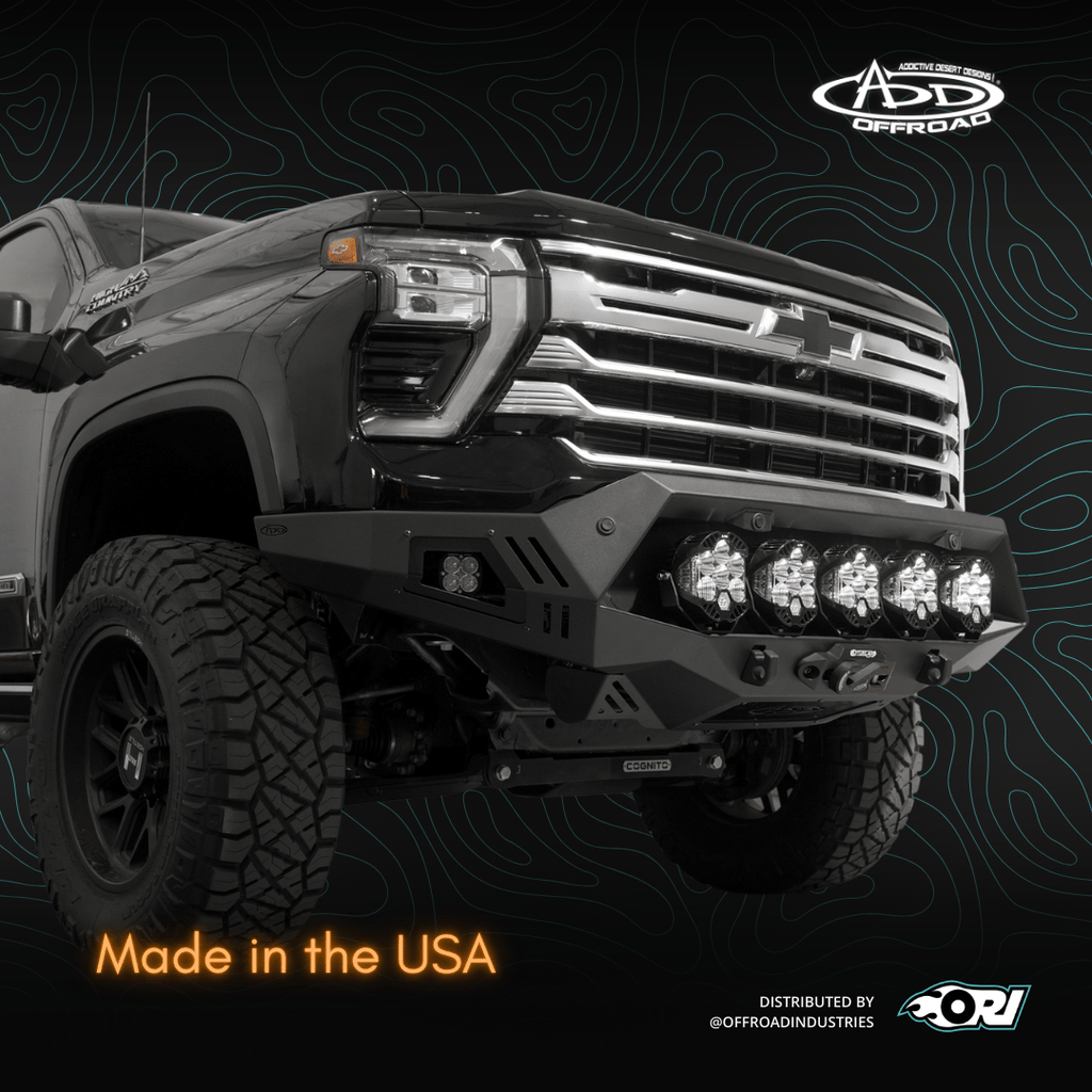 Addoffroad 2024 Chevy Silverado 2500/3500 Bomber HD Front Bar - Offroad Industries