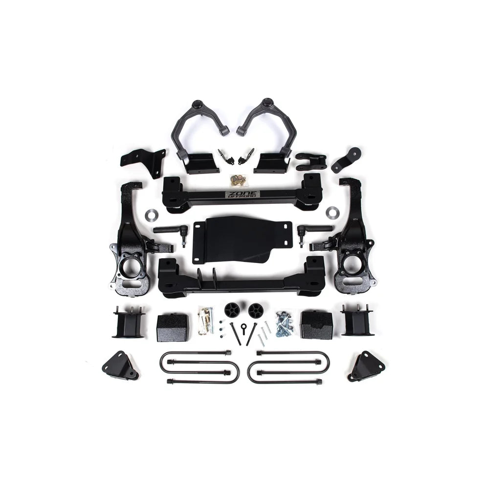 Chevy ZR2/GMC AT4X 4" Suspension Lift Kit, 3" Rear, Block - Spacer Front, Rear Shock Spacer suits Chev 1500 (25-26) by Zone Offroad
