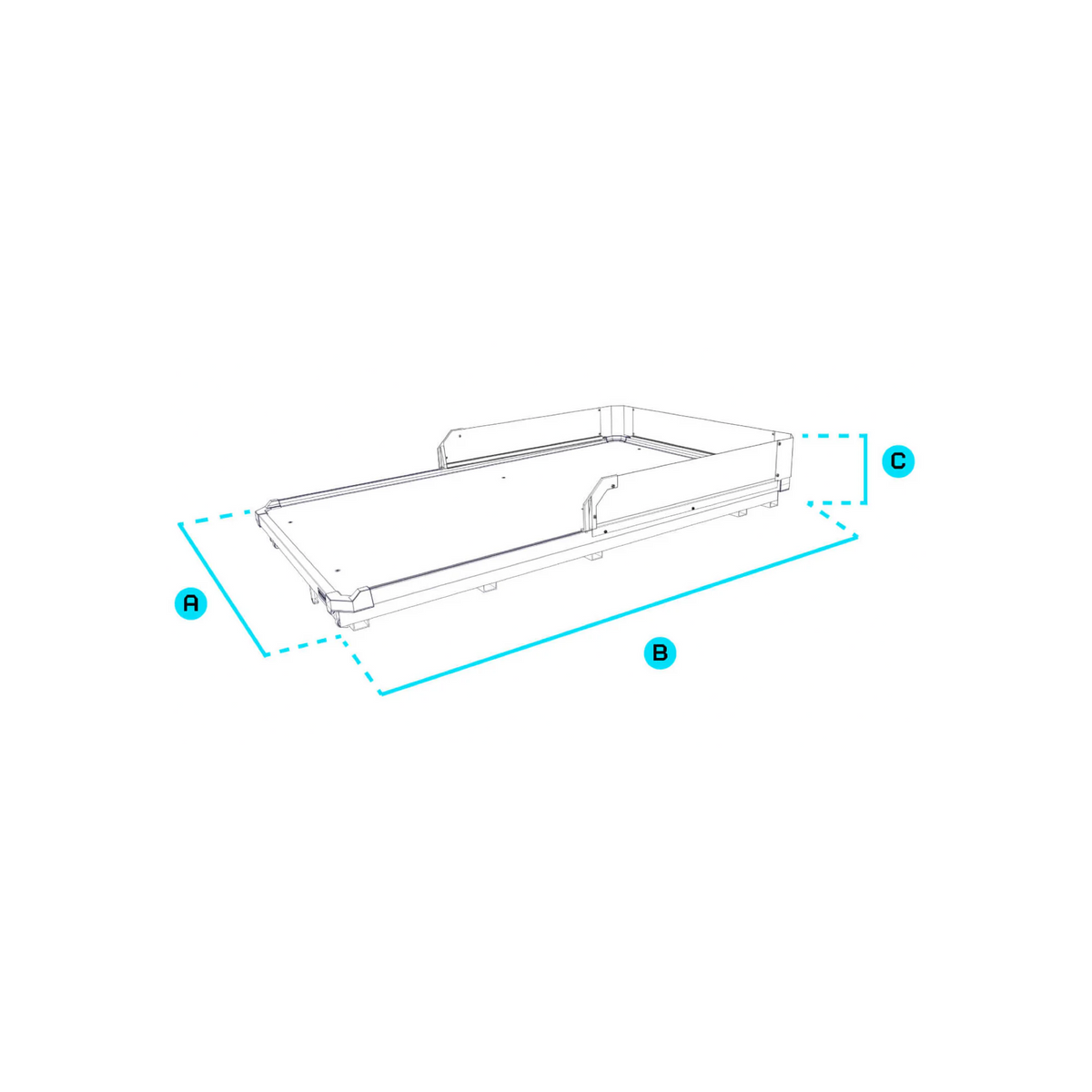 CargoGlide Truck Bed Slide for 6'9 American Truck Tub