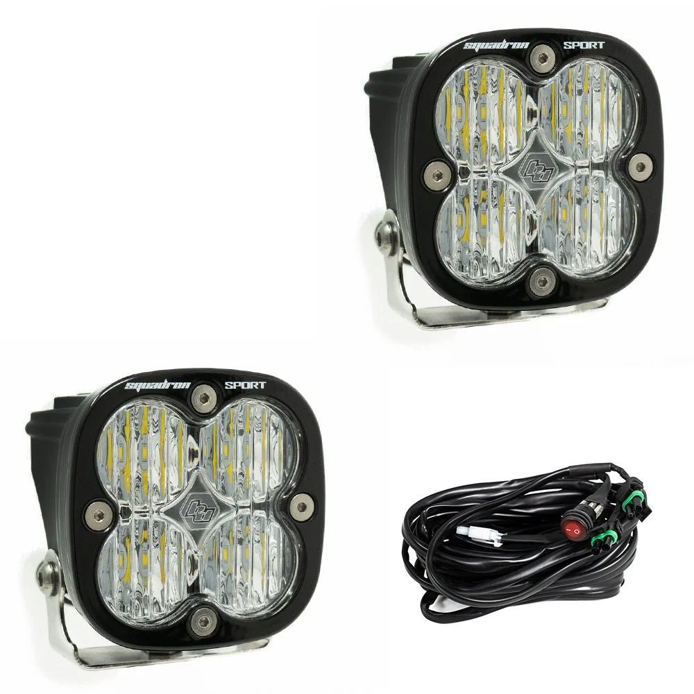 Baja Designs Squadron Sport Black LED Auxiliary Light Pod Pair - Universal - Offroad Industries