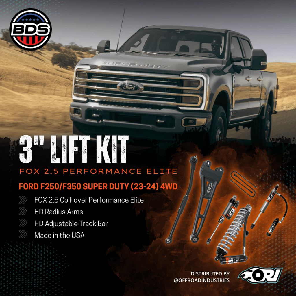 BDS 3 Inch Lift Kit W/ Radius Arm | FOX 2.5 Coil - Over Performance Elite | Ford F250/F350 Super Duty (23 - 24) 4WD - Offroad Industries