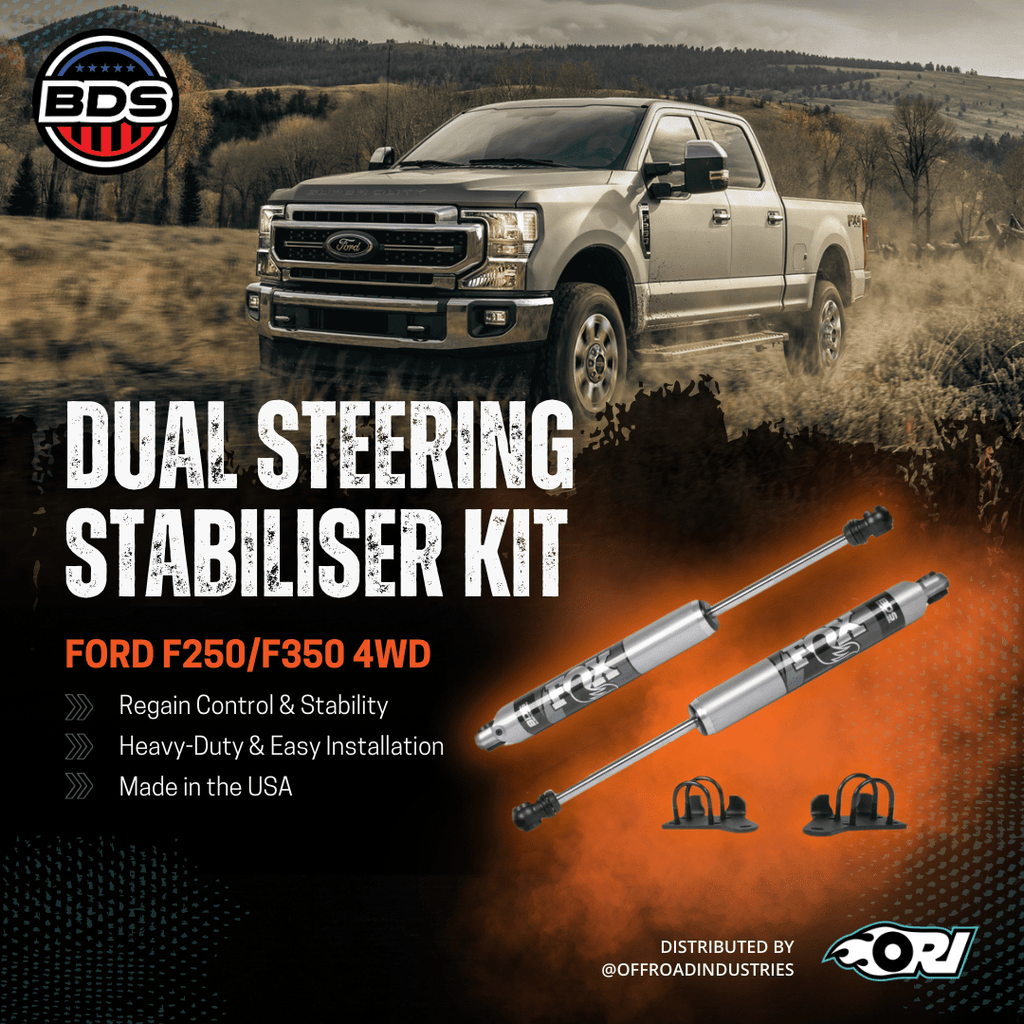 BDS Dual Steering Stabiliser Kit FOX 2.0 Performance Shocks | Ford F250/F350 (05 - 23) 4WD - Offroad Industries