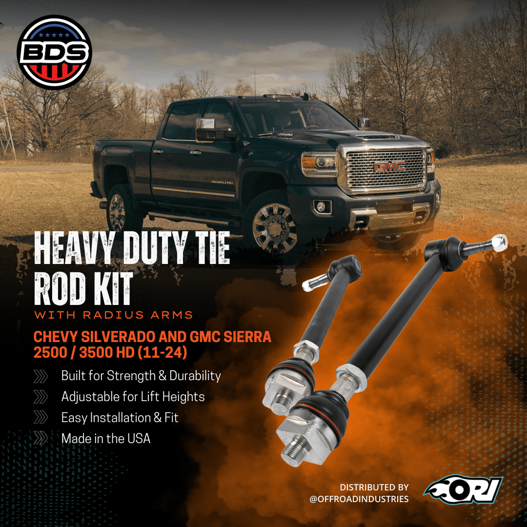 BDS Heavy Duty Tie Rod Kit | Chevy Silverado and GMC Sierra 2500 / 3500 HD (11 - 24) - Offroad Industries