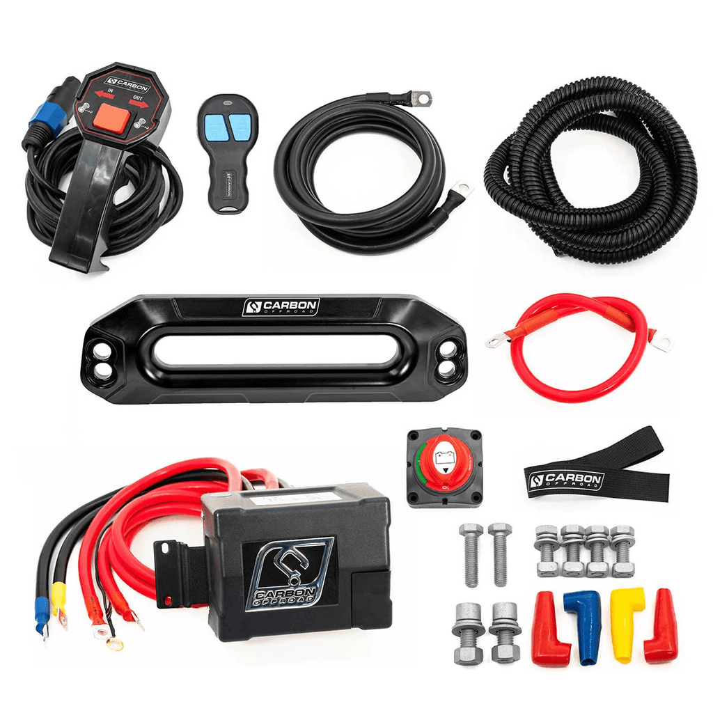 Carbon 12K - 12000lb Winch V3X with MegaPro Hook - Offroad Industries