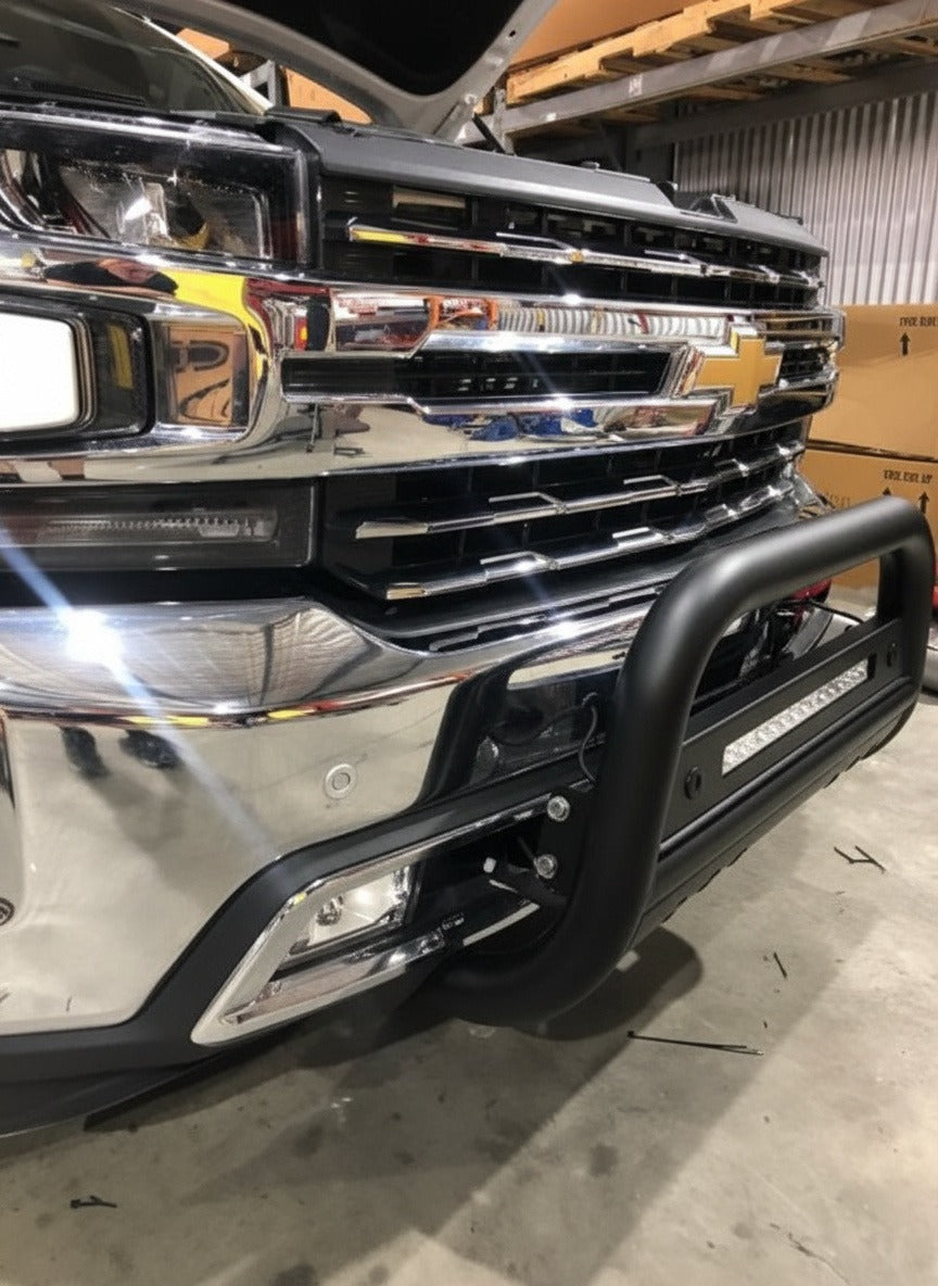 Black Nudge Bar with DBL Row Light Bar