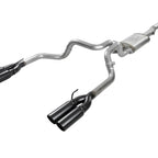 Vulcan Series 4inch to Dual 3inch 304 Stainless Steel Cat-Back Exhaust System (Black tip)