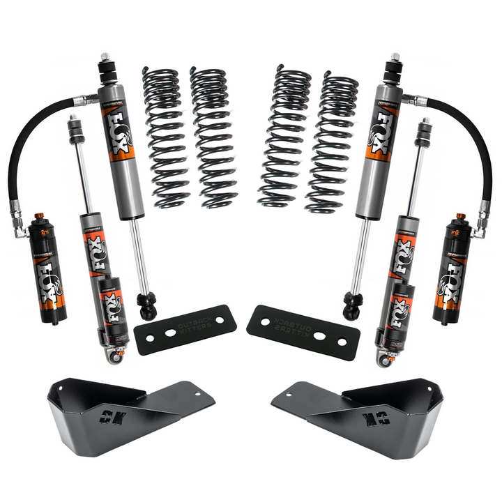 2" Levelling Kit with Fox 2.5" Shocks, Front/Rear +20% Coils