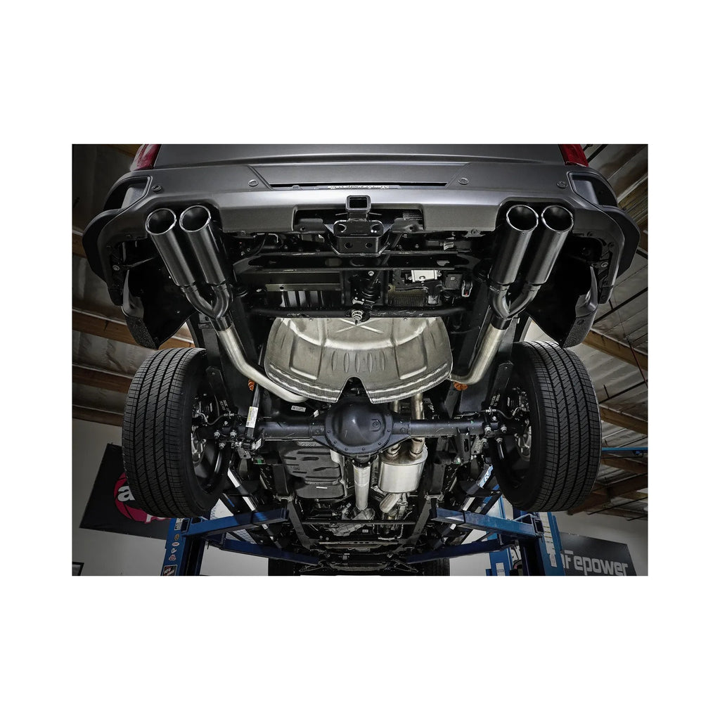 Vulcan Series 4inch to Dual 3inch 304 Stainless Steel Cat-Back Exhaust System (Black tip)