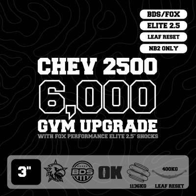 Chevrolet Silverado 2500 — 6,000kg GVM Upgrade, 3" Lift, OK 2.5" Shocks, Airbags, Requires Leaf Reset — Outback Kitters package graphic