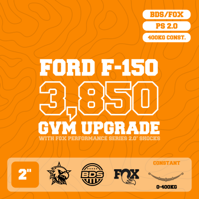 Ford F-150 — 3,850kg GVM Upgrade, 2" Lift with Fox 2.0" Shocks, 400kg Leaf — Outback Kitters package graphic