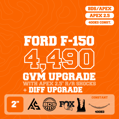 Ford F-150 — 4,490kg GVM Upgrade, 2" Lift, Fox 2.5" Shocks, Diff Assembly Upgrade, UCA, Rear 400kg Leaf — Outback Kitters package graphic