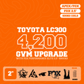 LandCruiser 300 — 4,200kg GVM Upgrade, Fox 2.5" Shocks, UCA, Rear 500-600kg Coils, Air Suspension Helper — Outback Kitters package graphic