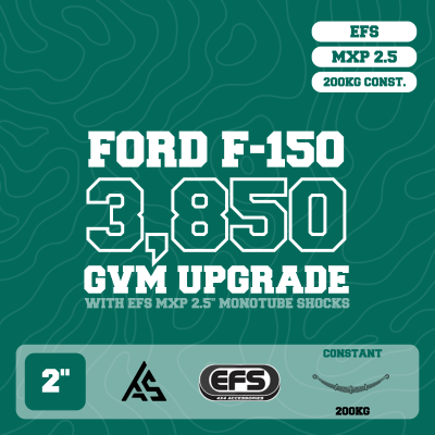 Ford F-150 — 3,850kg GVM Upgrade, 2" Lift with EFS MXP 2.5" Monotube Shock, 200kg — Outback Kitters package graphic