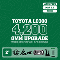 LandCruiser 300 — 4,200kg GVM Upgrade, 2" Lift, EFS MRP 2.5" Shocks, UCA, Rear 500kg Coils — Outback Kitters package graphic