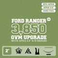 Ford Ranger — 3,850kg GVM Upgrade, 4 Cylinder, 2" Lift, APEX 2.5" Shocks, UCA, Parabolic 400kg Leaf — Outback Kitters package graphic