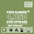 Ford Ranger — 4,050kg GVM Upgrade, 4 Cylinder, 2" Lift, APEX 2.5" Shocks, Diff Assembly, UCA, 300kg Leaf — Outback Kitters package graphic
