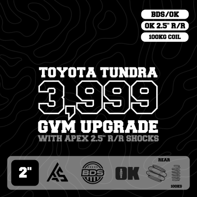 Toyota Tundra — 3,999kg GVM Upgrade, 2" Lift with OK 2.5" Shocks, 100kg — Outback Kitters package graphic