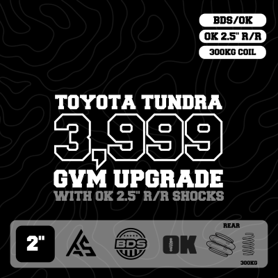 Toyota Tundra — 3,999kg GVM Upgrade, 2" Lift with OK 2.5" Shocks, 300kg — Outback Kitters package graphic