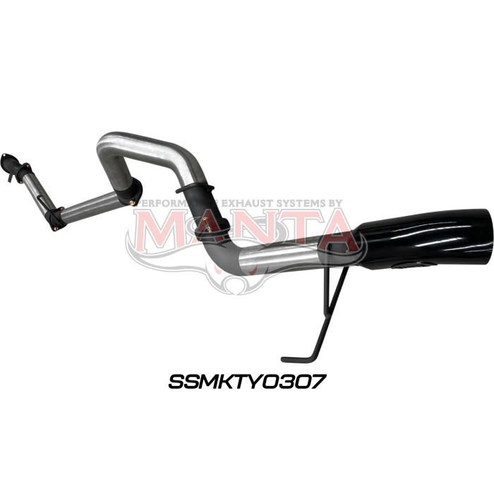 Manta TOYOTA LANDCRUISER 300 SERIES V6 3IN DPF BACK WITHOUT MUFFLERS, BLACK 4IN TIP - Offroad Industries