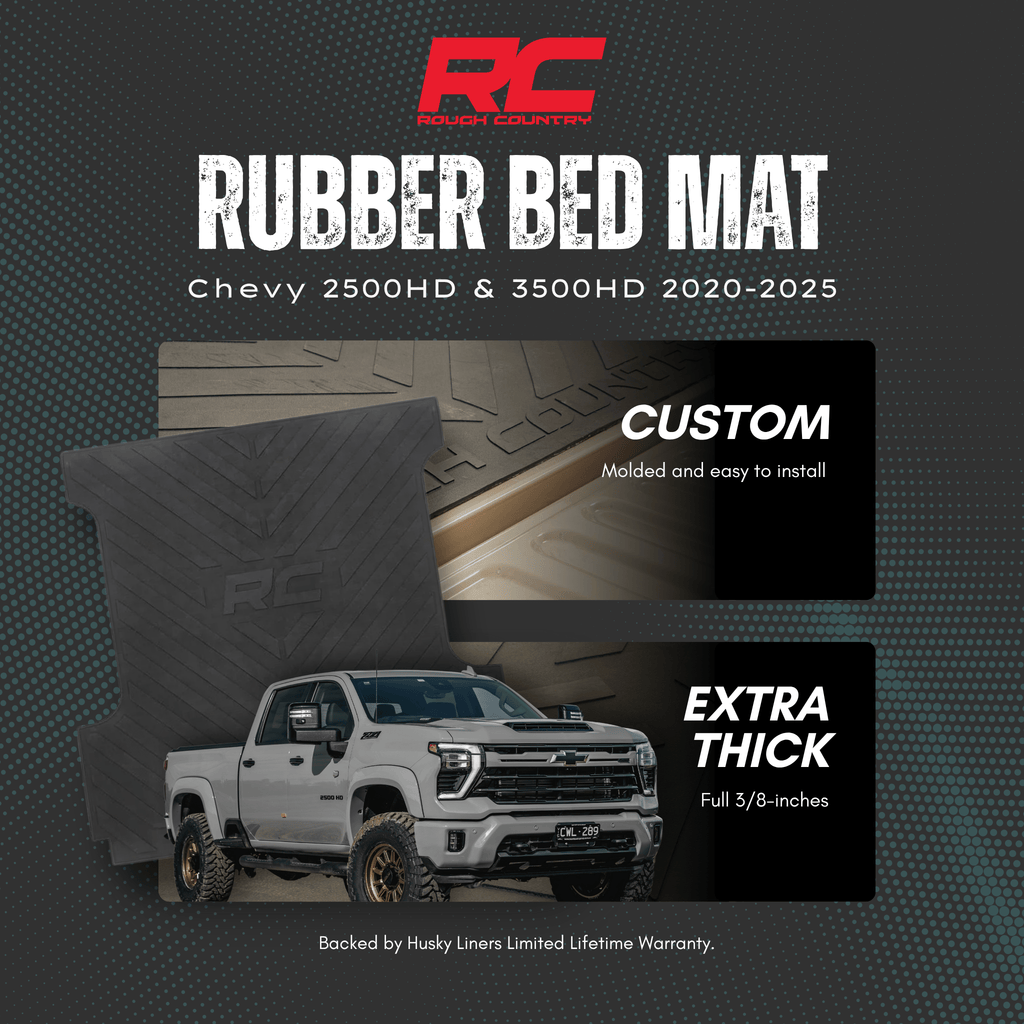 Rough Country Rubber Bed Mat Chevy 2500HD/3500HD 2020 - 2025 - Offroad Industries