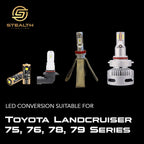 Stealth Lighting LED Headlight Conversion Kit suitable for Toyota Landcruiser 70 Series 76 78 79 - Offroad Industries