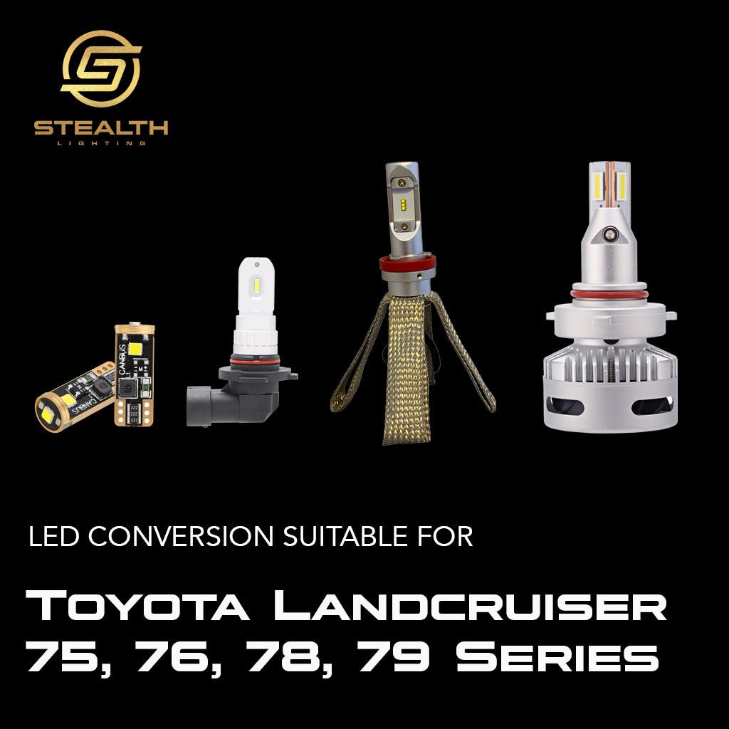 Stealth Lighting LED Headlight Conversion Kit suitable for Toyota Landcruiser 70 Series 76 78 79 - Offroad Industries